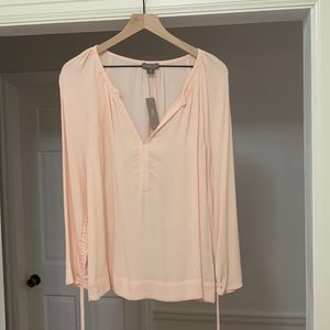 NWT J. Crew Point Sur drapey open V-neck blouse